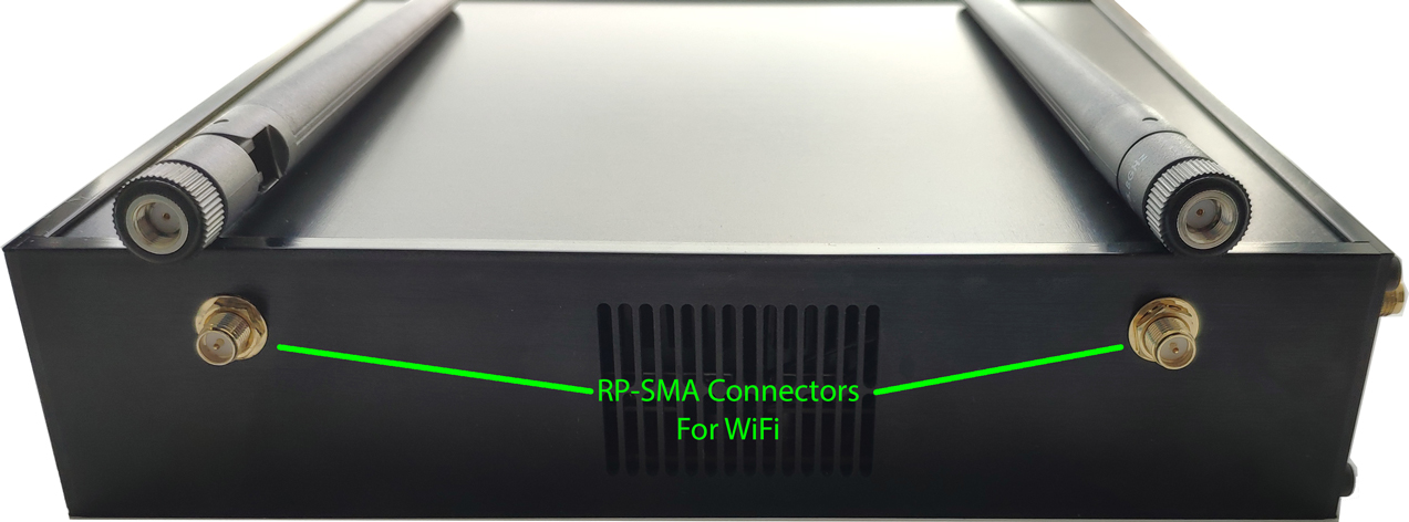 RP-SMA connector and antenna view